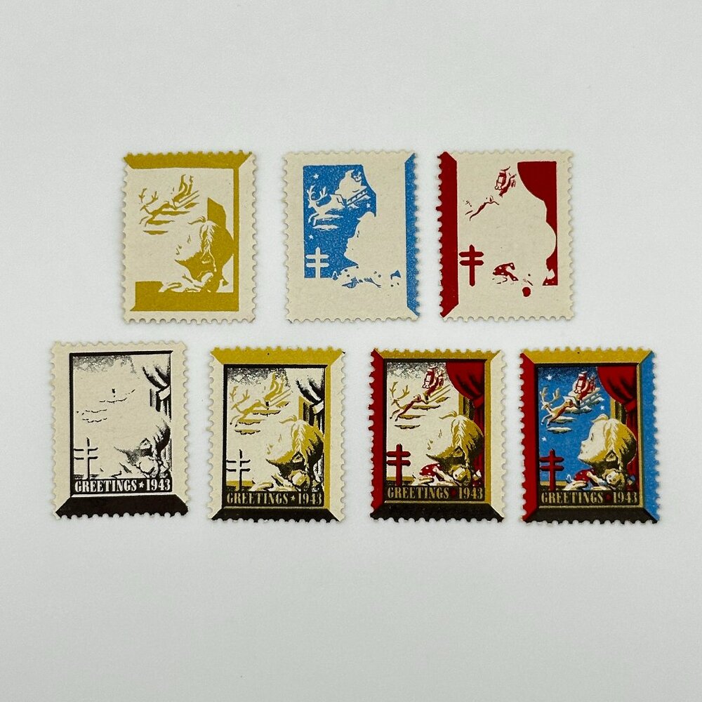 Vintage 1943 U.S. Christmas Seal